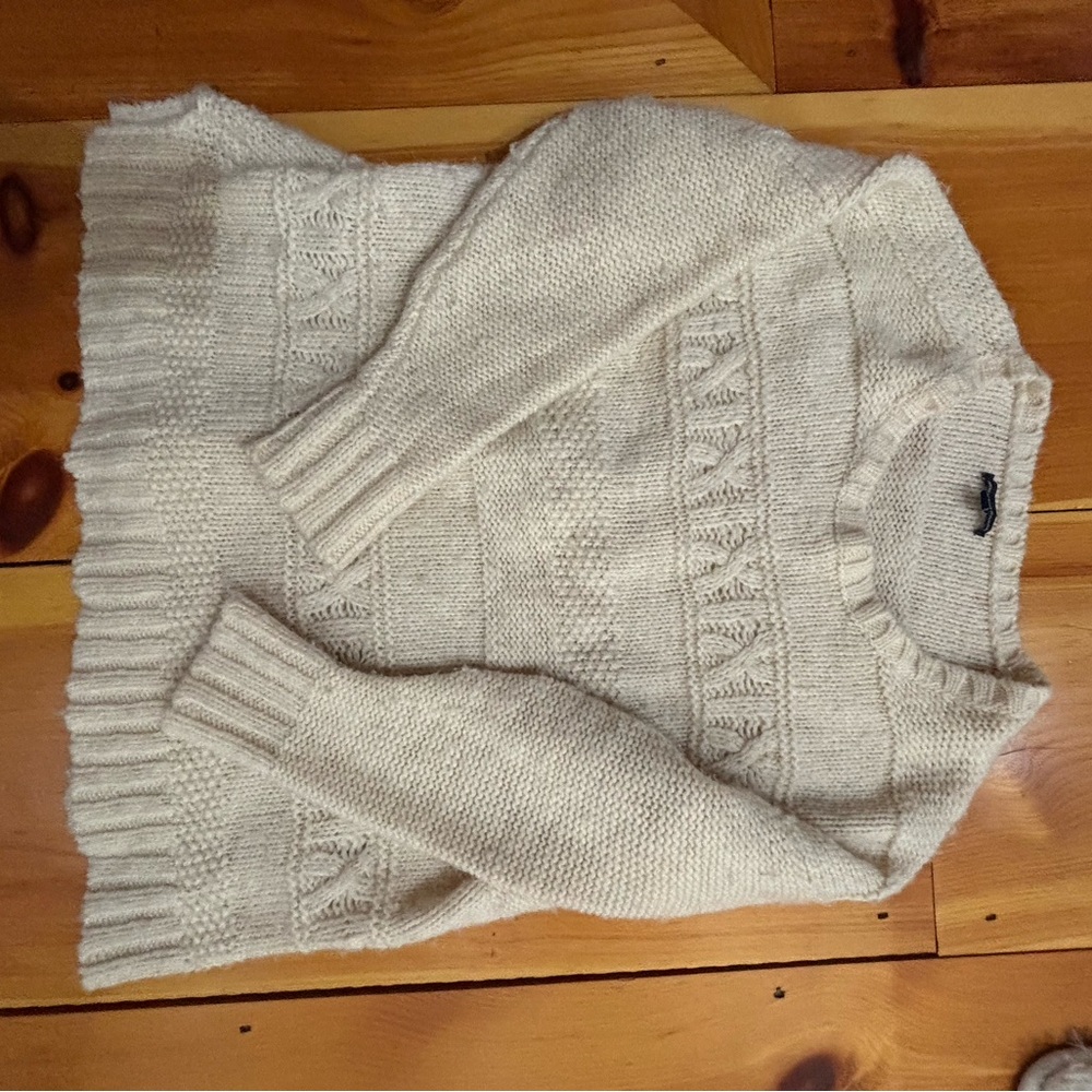 American Eagle Outfitters Cream Knit Sweater